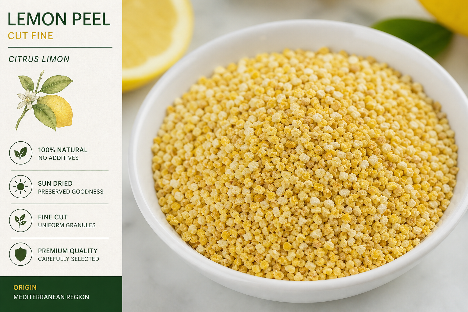 Lemon Peel Cut Fine Citrus limon