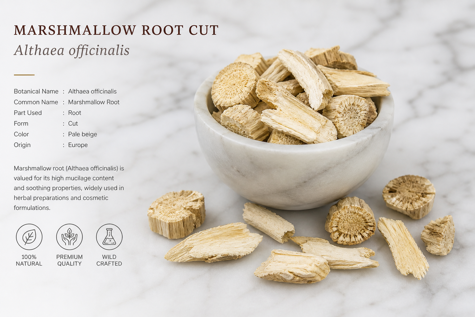 Marshmallow Root Cut Althea officinalis